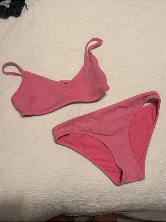 Hollister Solid Pink Two-Piece Bikini Set