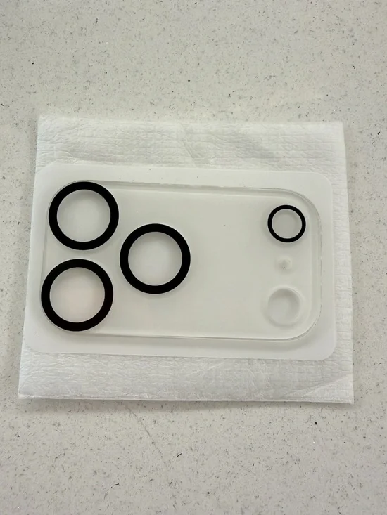 Clear Protective Camera Lens Cover with Black Rings