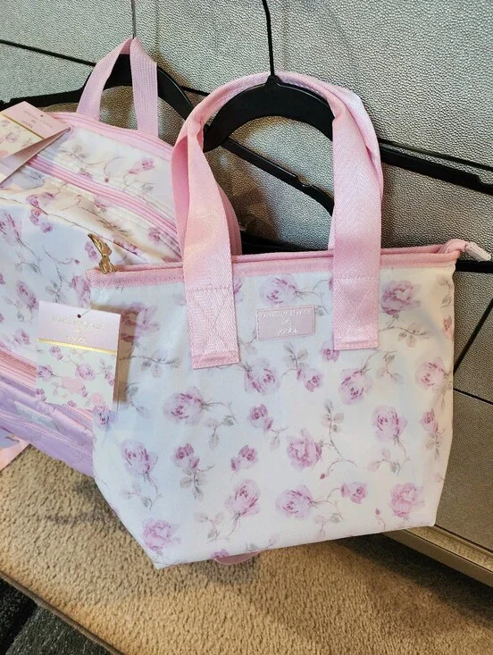 Loveshackfancy X Target Pink Backpack Lunch Tote Bag Yoobi Ribbon Rosa Floral