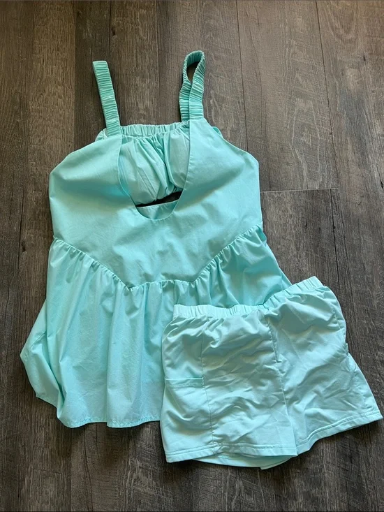 Amazon Women's Light Teal Romper Set