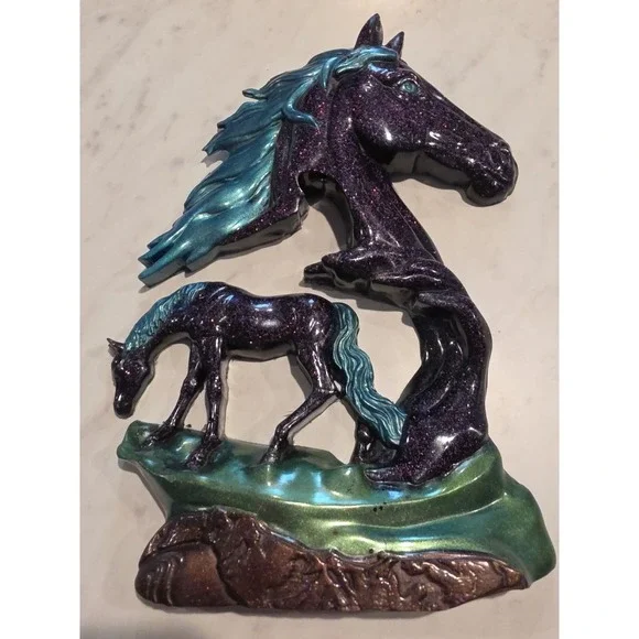 Handmade Resin Horse Wall Hanging