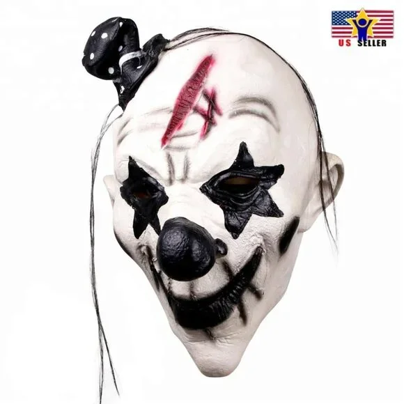 Pennywise Dancing Clown Costume Latex Rubber Horror Scary Mask Halloween…