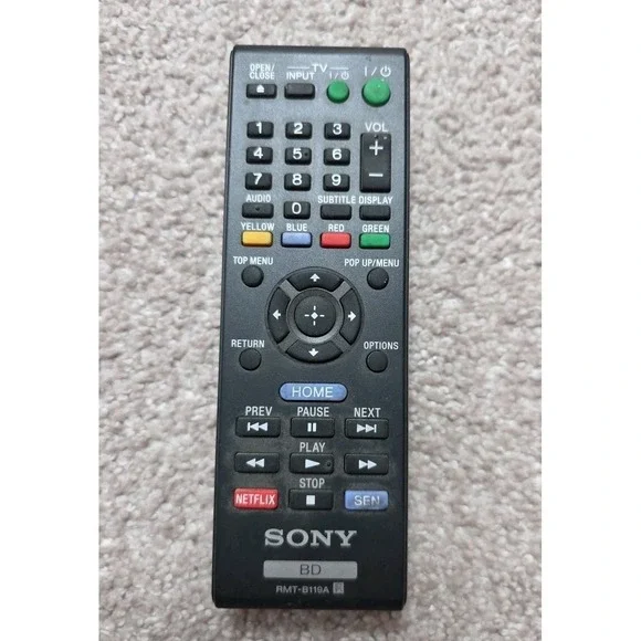 SONY RMT-B119A Remote Control for (BDP-BX18 BDP-S185 BDP-BX110 BX310 BX39 BX510)