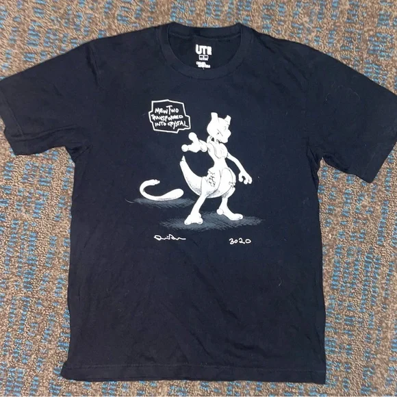 Black Graphic Cat T-Shirt