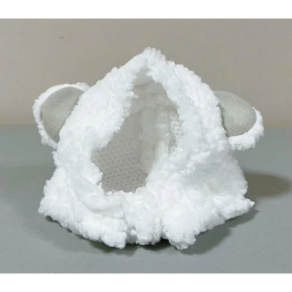 White Plush Fuzzy Fur Animal Ears Hat Cap for Cat Cats Small Pets 🤍 #hat #cats