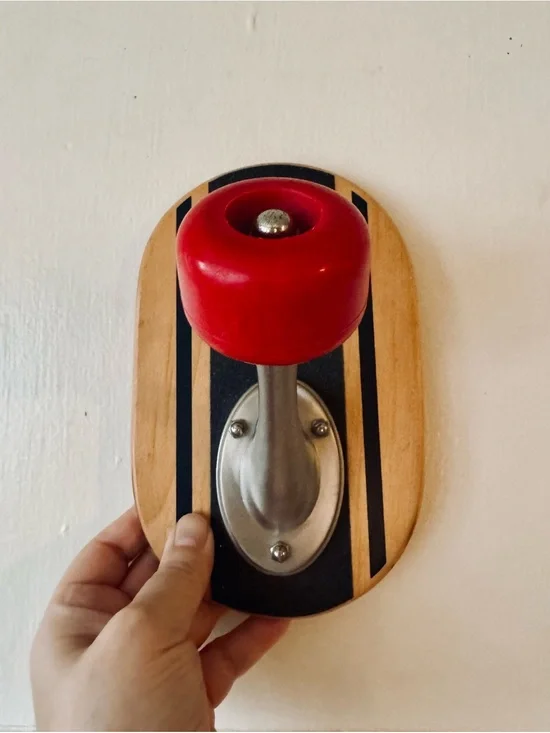 PBK | Pottery Barn Kids Mini Skateboard Wall Hook with Red Wheel