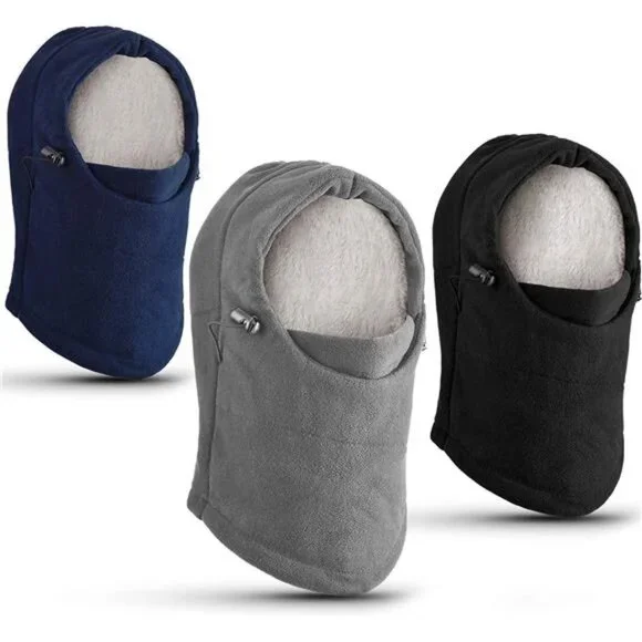 3 Pieces Thicken Winter Hood Headwear Windproof Ski Face Coverings Unisex