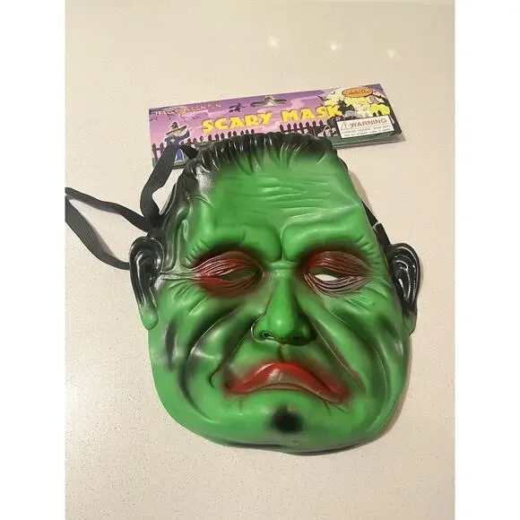 Vintage Halloween Frankenstein Rubber Laytex Masks New with tags Old Stock