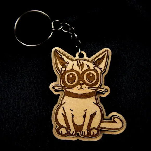 Adorable cat keychain