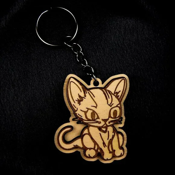 Adorable cat keychain