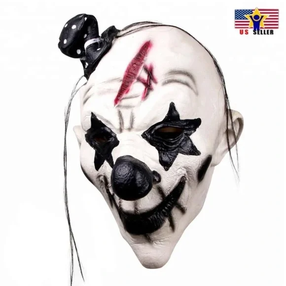 Pennywise Dancing Clown Costume Latex Rubber Horror Scary Mask Halloween Party