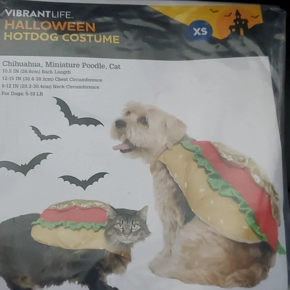 Pet Costume-Hotdog XS