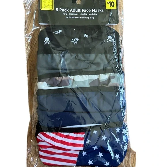 5 Pack Adult Face Masks