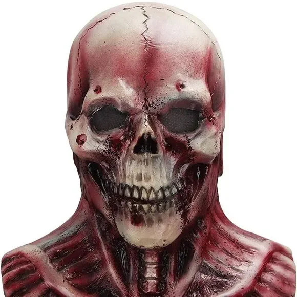 Scary Mask Cosplay++Zombie Costume Skull Head, A