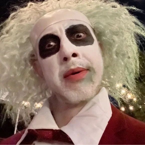 Beetlejuice, Beetlejuice, Beetlejuice Wig! (Forehead painted) Halloween Costume
