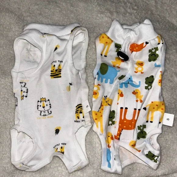 Cat outfit for spay or neuter - Little Tiger or Giraffe/Elephant