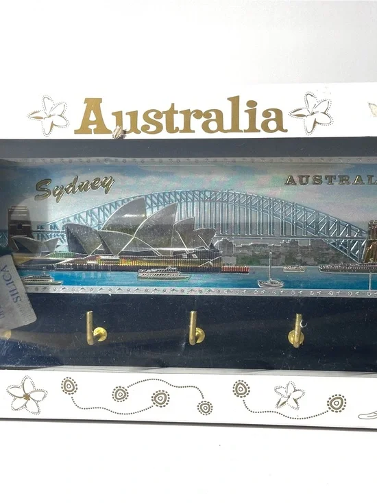 Australia Tourist Souvenir wall hook map vintage key holder New