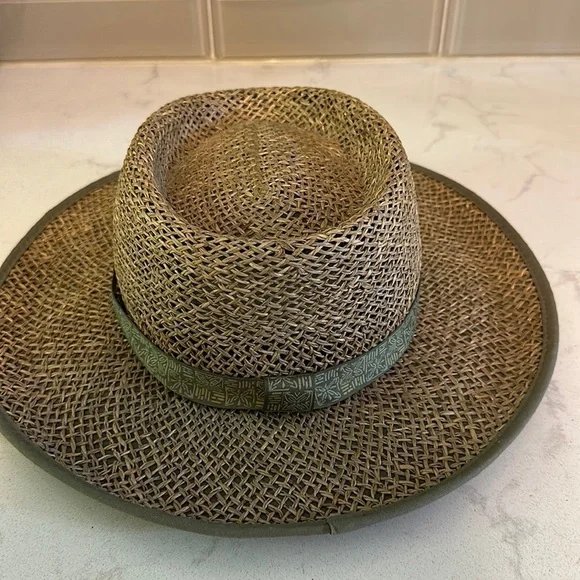 Columbia Men's ‎ Straw Hat 100% Seagrass Straw And Cotton Trim