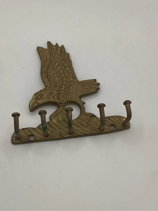 Brass-Tone Eagle Wall Hook Rack - key holder