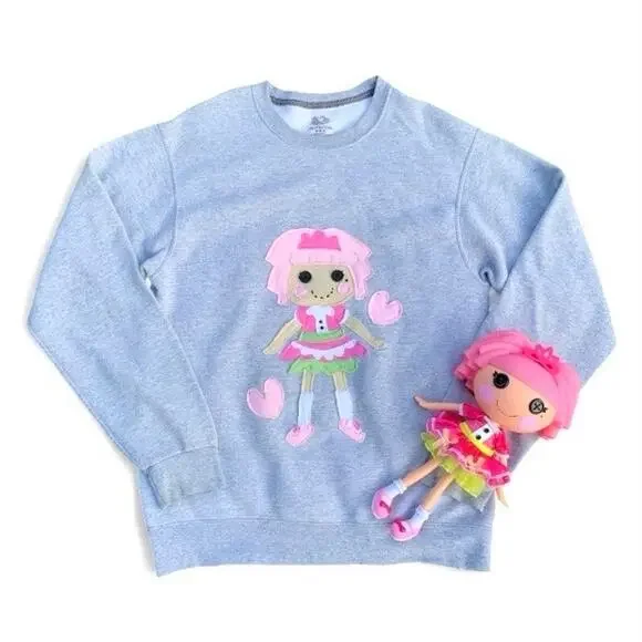 Custom Lalaloopsy Jewel Sparkles Sweatshirt + Doll Set Y2K Kidcore Size Medium