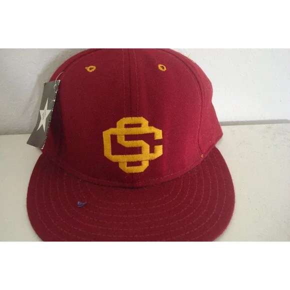 USC‎ TROJANS CLASSIC FITTED SZ 6 3/4   DEADSTOCK HAT CAP VINTAGE C2
