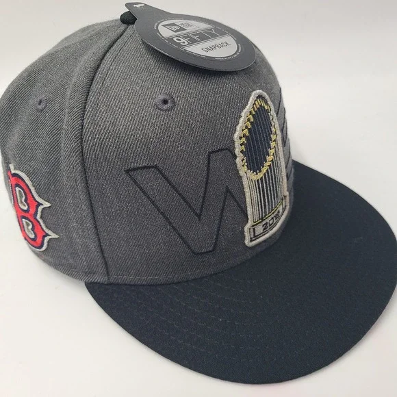 Boston Red Sox Hat Snapback‎ New Era 9Fifty Gray MLB 2018 World Series Champions