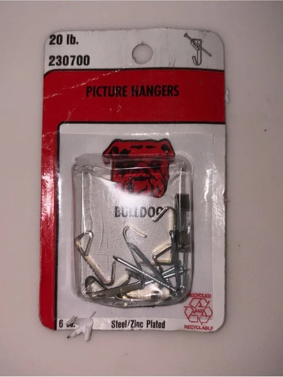 Red Picture Hangers - Steel/Zinc Plated (20 lb)