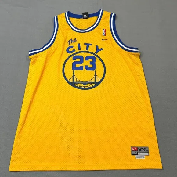 Nike Swingman Golden State Warriors Jason Richardson #23 Jersey Men's 2XL Yellow
