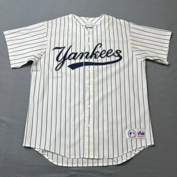 Vintage Majestic Genuine Merchandise New York Yankees Jersey Men's L White MLB