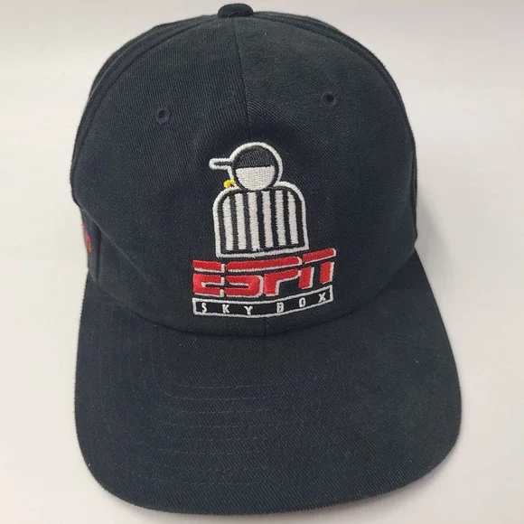 Vintage ESPN Skybox‎ Hat Strapback (Fits Small) Black Disney Cruise Line Cotton