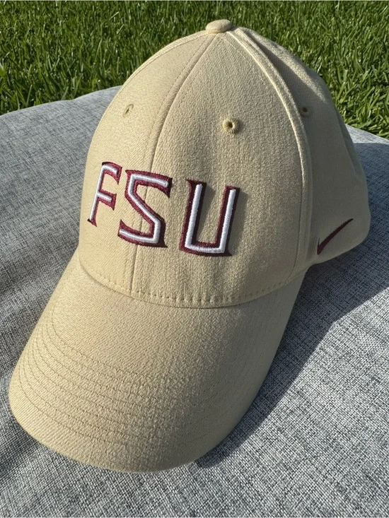 FSU FLORIDA STATE Embroidered Baseball Cap in Tan Nike