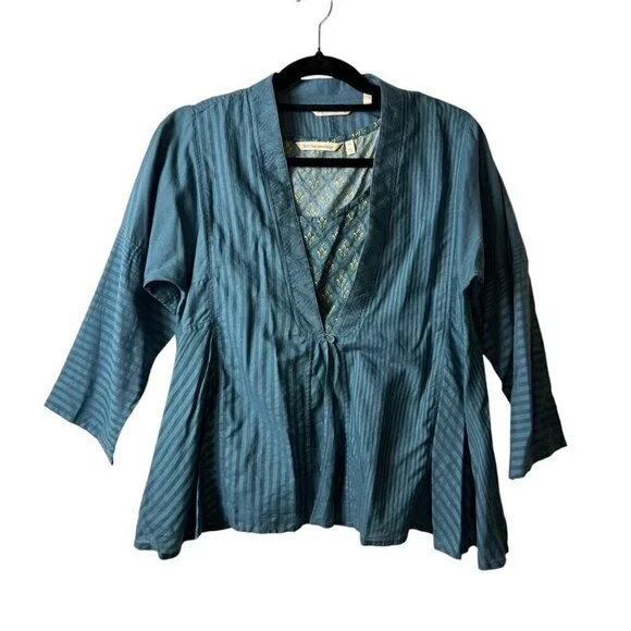Soft surroundings 2 piece blue top‎ women’s size XS