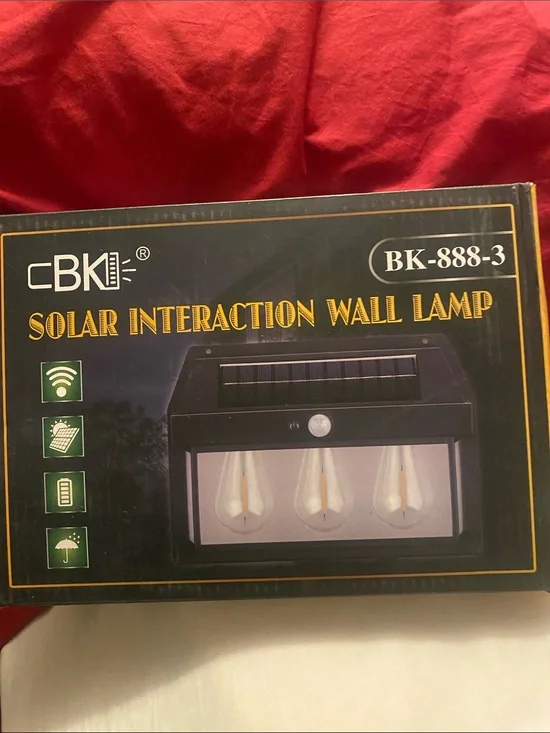 Solar Interaction Wall Lamp in Black - BK-888-3