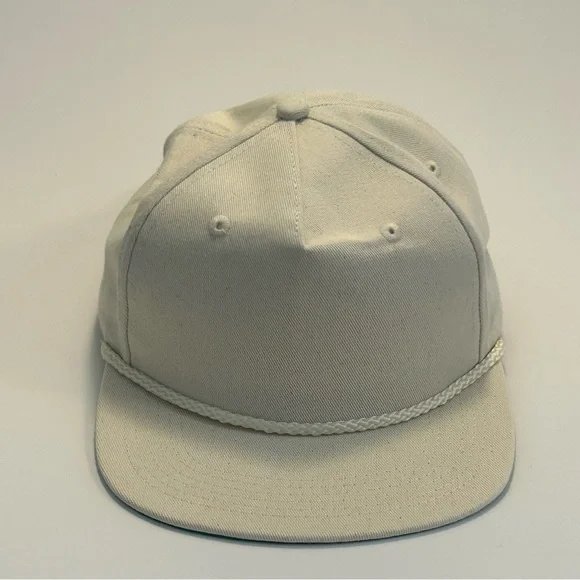 SNAG Snapback Baseball Cap, Natural White Solid, Adjustable Unisex Adults Hat
