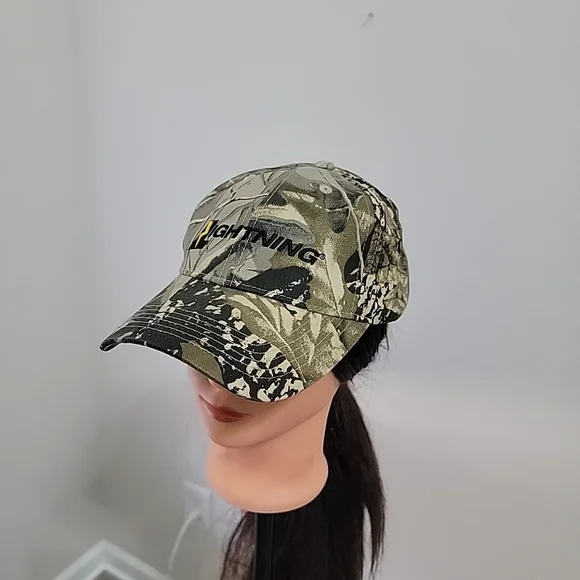Camo Hunter Cap With Logo Lightning Cotton