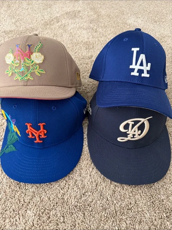 New Era Royal & Navy LA/Dodgers and Mets Mixed Caps Pack