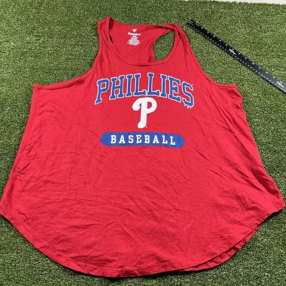 Fanatics Women's Philadelphia Phillies Red Racerback Tank Top Plus Size 1X NWOT