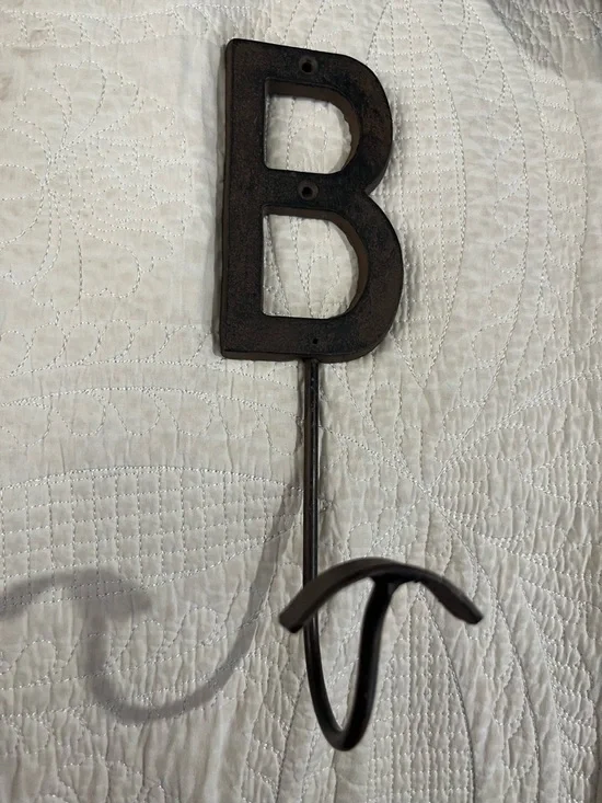 Rustic Decorative Letter B Wall Hook