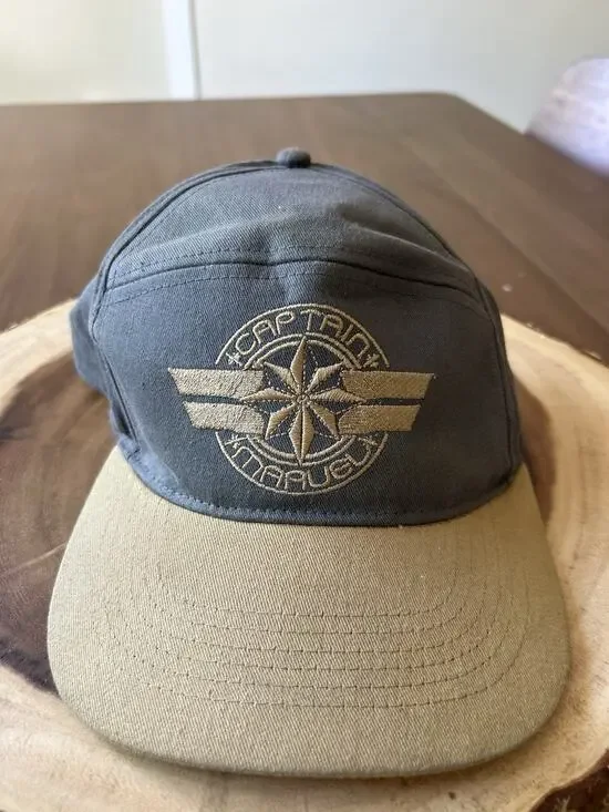Captain Marvel Marvel Comics Gray Biege Snapback Hat 6 Panel Avengers Endgame