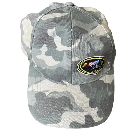 NASCAR Trucker Cap Camouflage Adjustable Strap Logo
