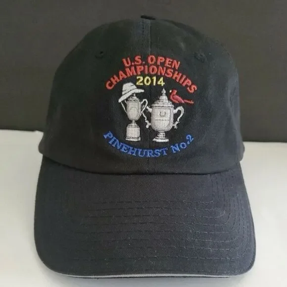 U.S. OPEN CHAMPIONSHIPS 2014 PINEHURST NO.2 USGA BLACK ADJUSTABLE HAT CAP