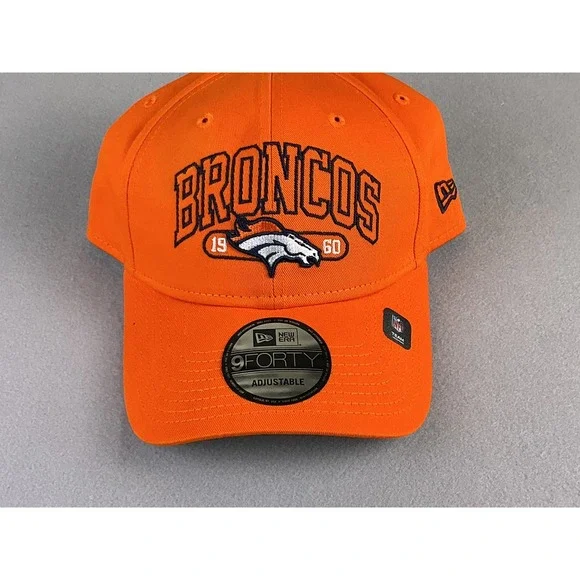 New Era 9FORTY Denver Broncos Orange Adjustable Hat OSFM NFL‎  Snapback Hat
