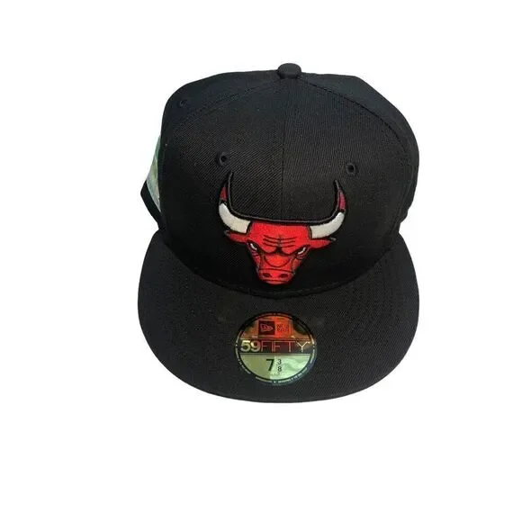 New Era Chicago Bulls Citrus Pop 59FIFTY Hat Cap Size 7 3/8