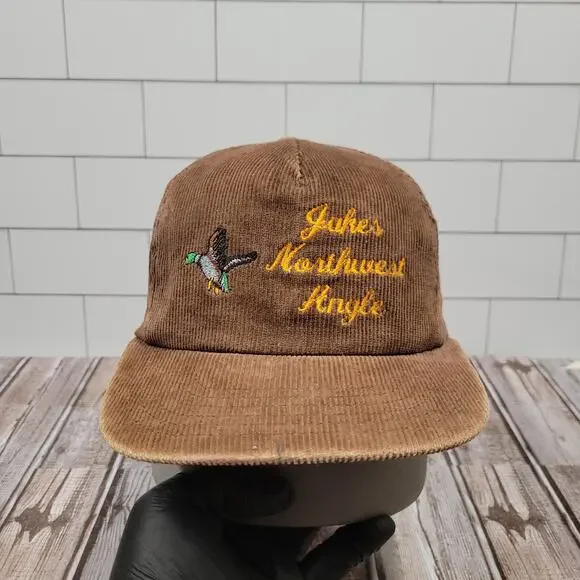 J Hats Corduroy Duck Hunting Snapback Hat Brown Jones Northwest Anglers