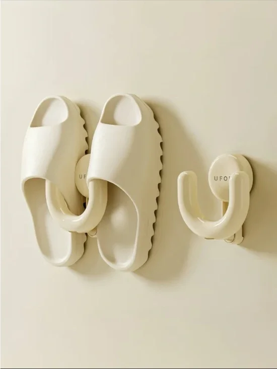 Neutral Cream Wall Hooks for Shoes - UFO Brand