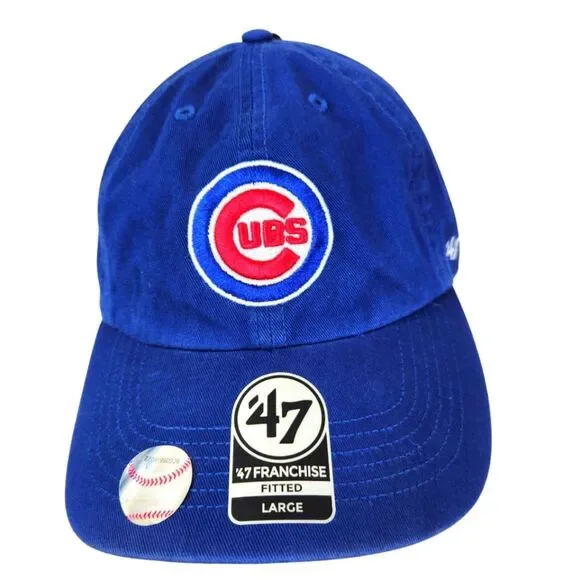 NEW 47 Chicago Cubs Embroidered Logo Cotton Baseball Cap Large
