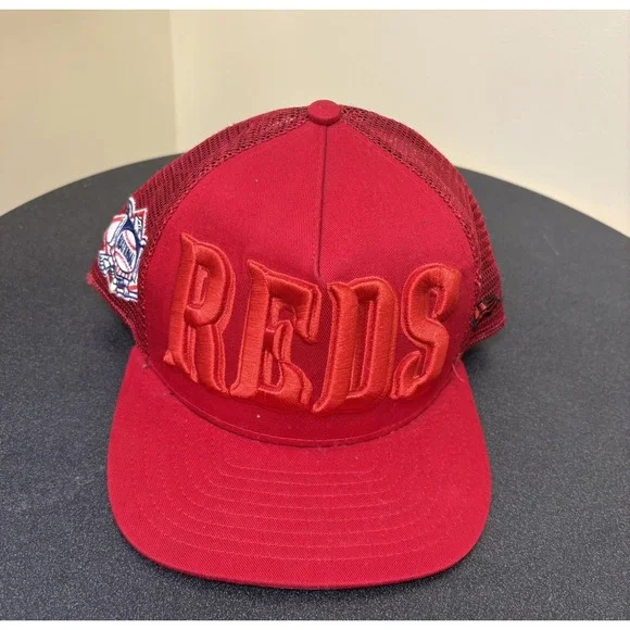 New Era 59Fifty Cincinnati Reds MLB‎ fitted red spell out logo snapback hat red