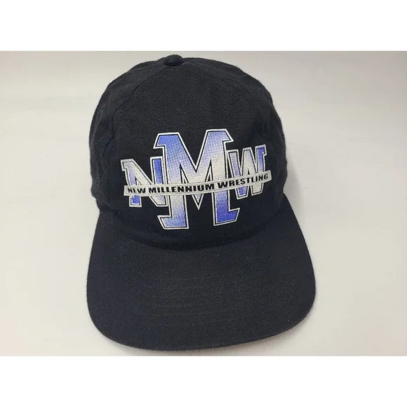 Vintage New Millennium Wrestling‎ NMW Dog Daze Snapback Hat Cap Men Black Blue