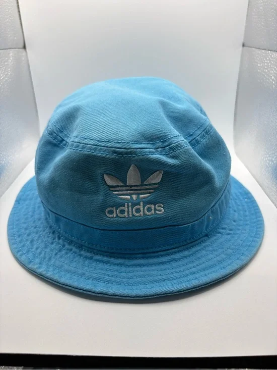 Adidas Originals Blue Trefoil Bucket Hat Size Medium/Large