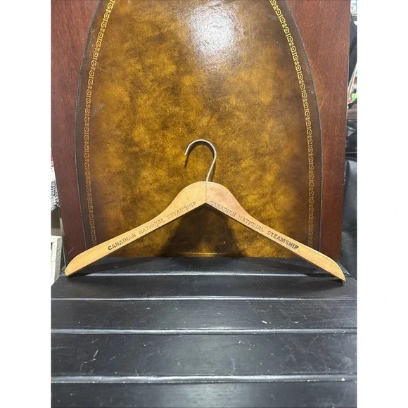 Vintage Canada National Steamship Wood Coat Hanger